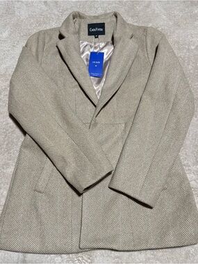 Chouyatou Herringbone Beige Blazer